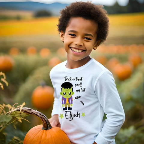 Frankenstein Long Sleeve T-shirt for Toddlers - Amazing Faith Designs