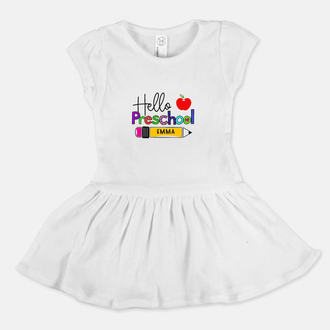 Hello Preschool Toddler Dress - Amazing Faith Designs