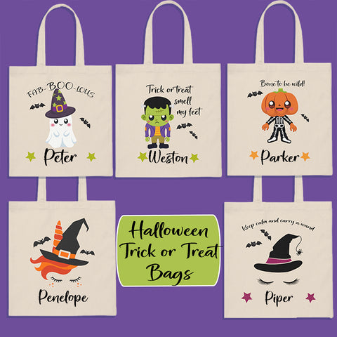 Trick or Treat Halloween Tote Bags - Amazing Faith Designs