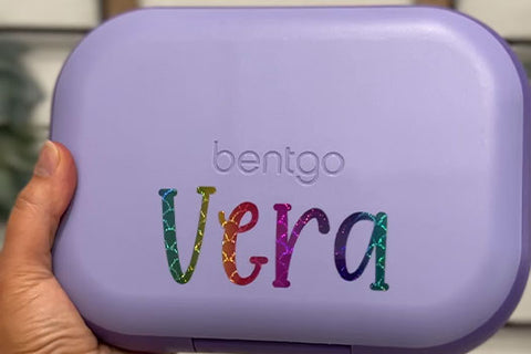 Name Sticker on Bentgo Box for Kids - Amazing Faith Designs