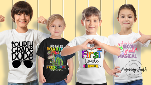 Personalized Back to School T-shirts for Kids - amazing faith designs