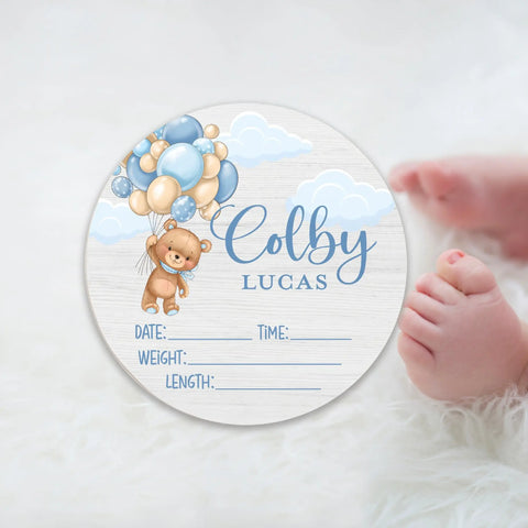 Personalized Baby Birth Stats Disc