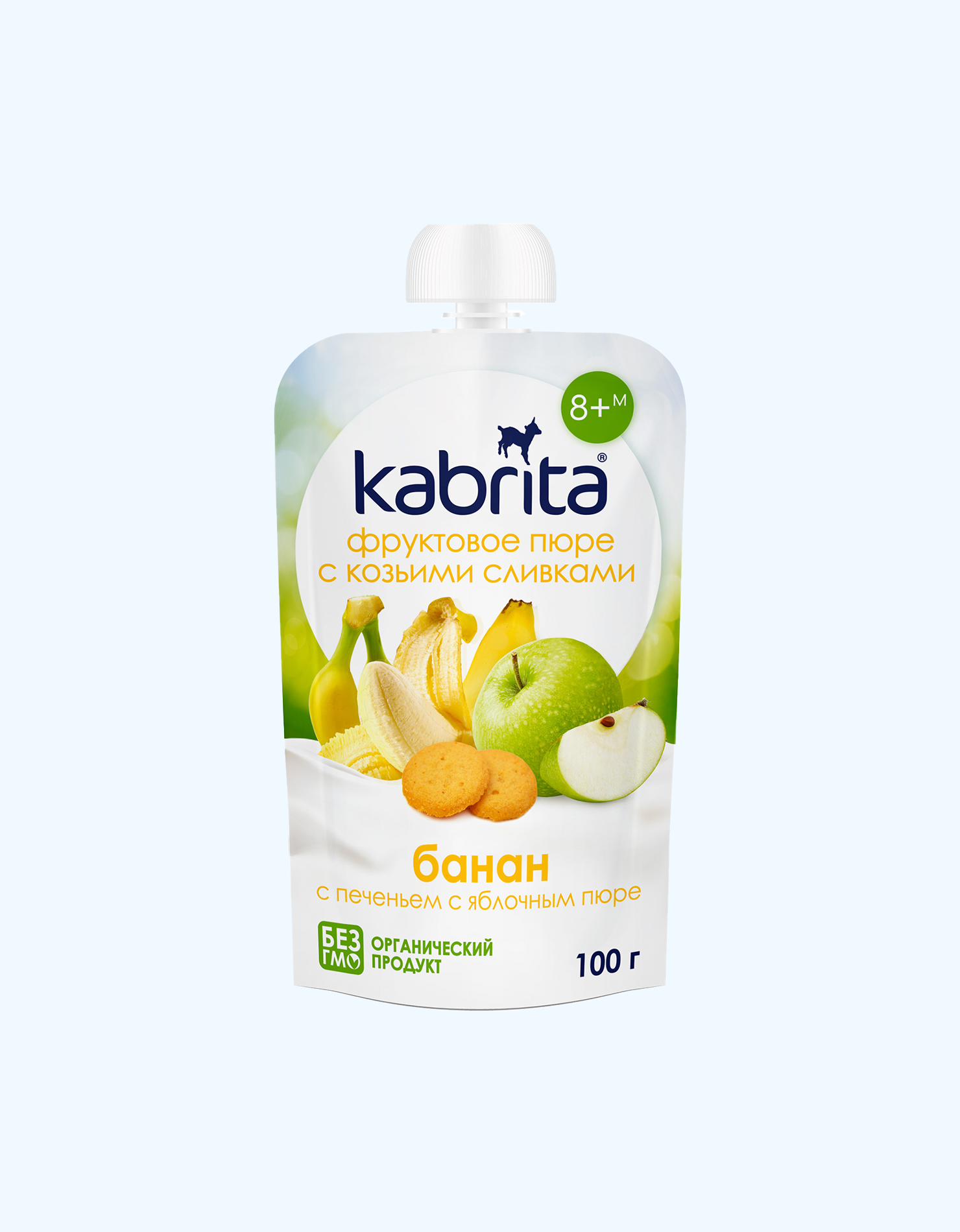 Kabrita Фруктовое пюре, лесные ягоды с яблочным пюре, 6+ мес., 100 г – Chado