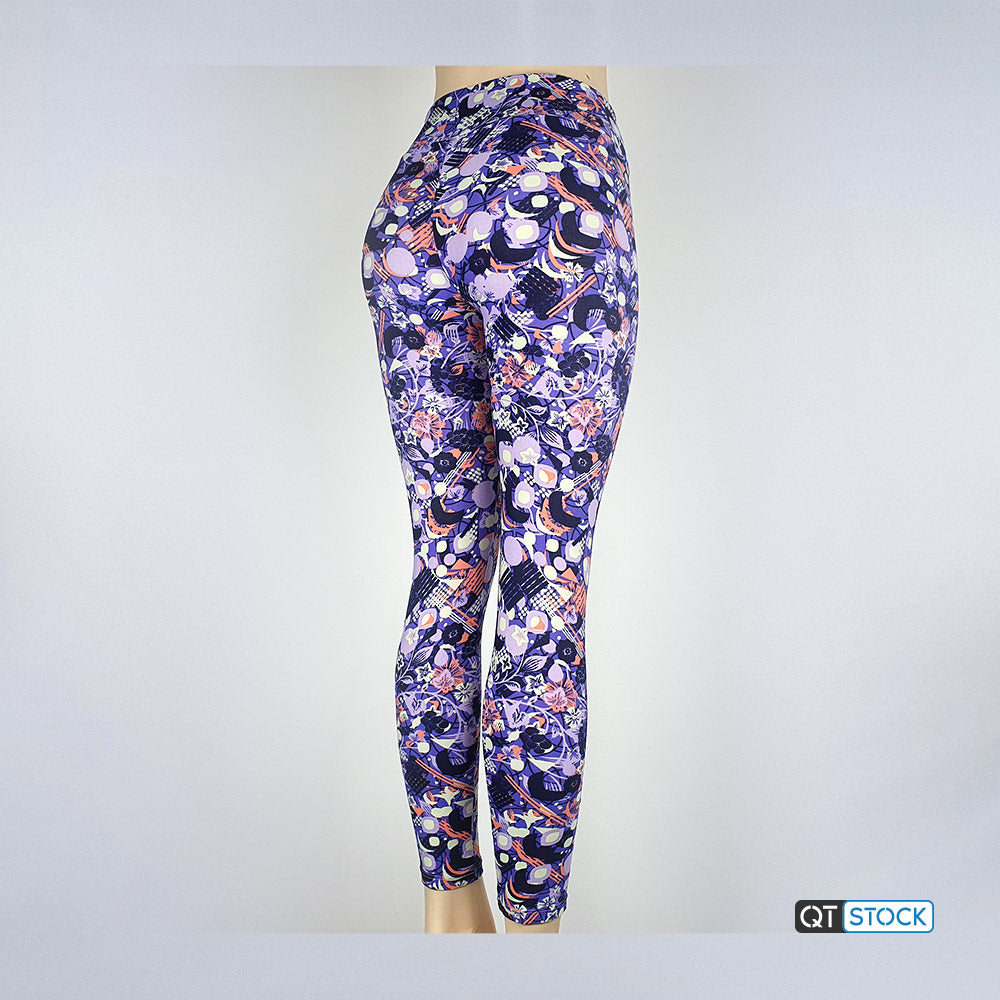 LuLaRoe, Pants & Jumpsuits, Lularoe Legging Tc Tall Curvy Purple  Multicolor Geometric Euc
