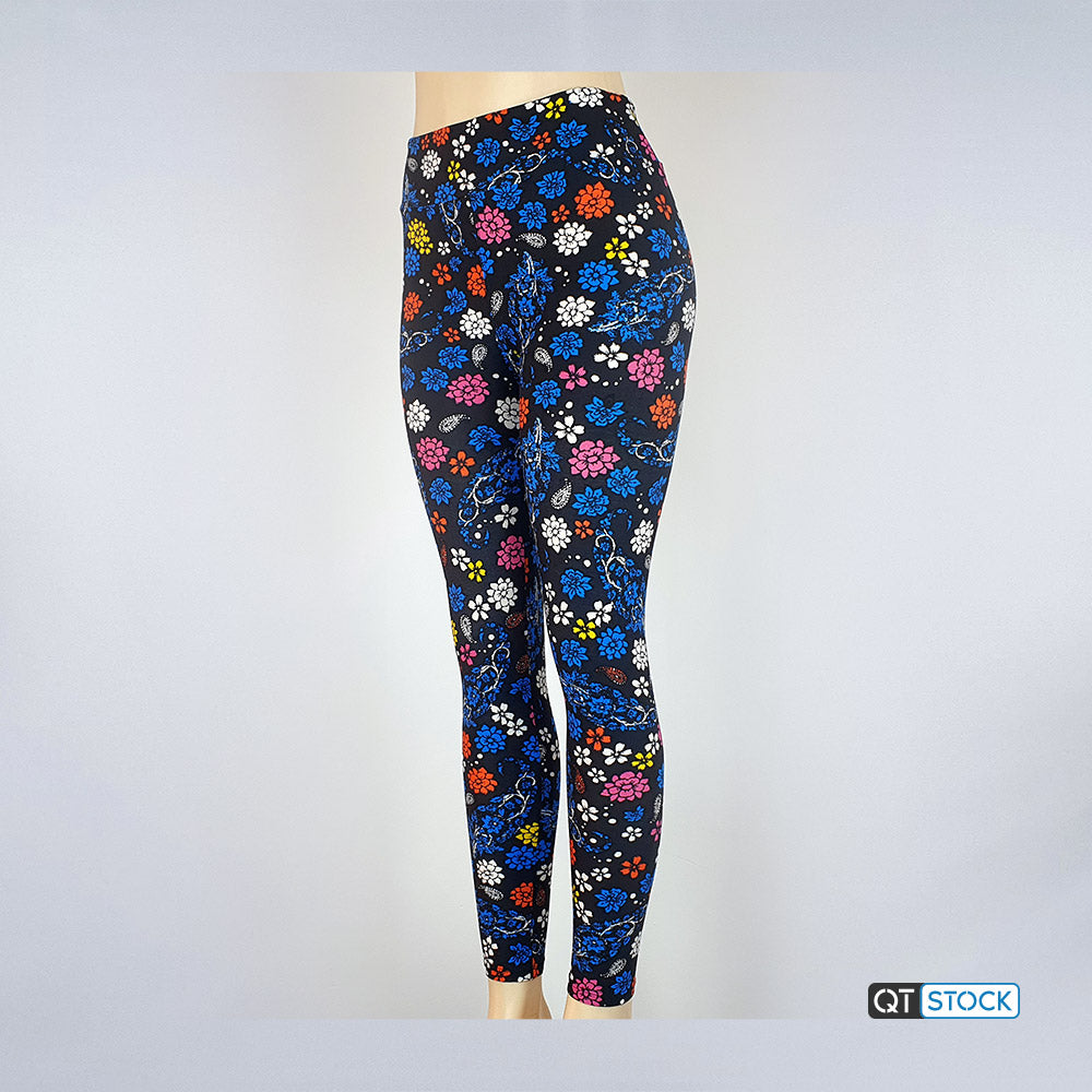 LuLaRoe One Size Skull Leggings Multicolored - Depop