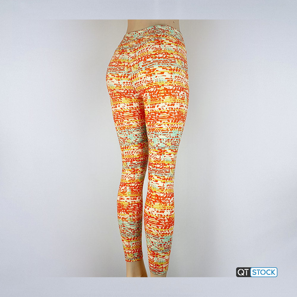 LuLaRoe Leggings Women Size OS One Size Colorful Shapes Yoga Pants #RN  142161