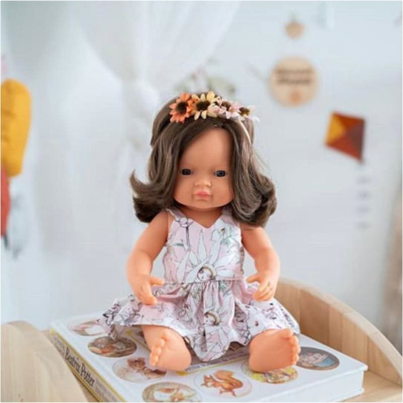 miniland doll caucasian girl 38cm