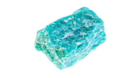 amazonite brut, pierre verte pour le chakra de la gorge