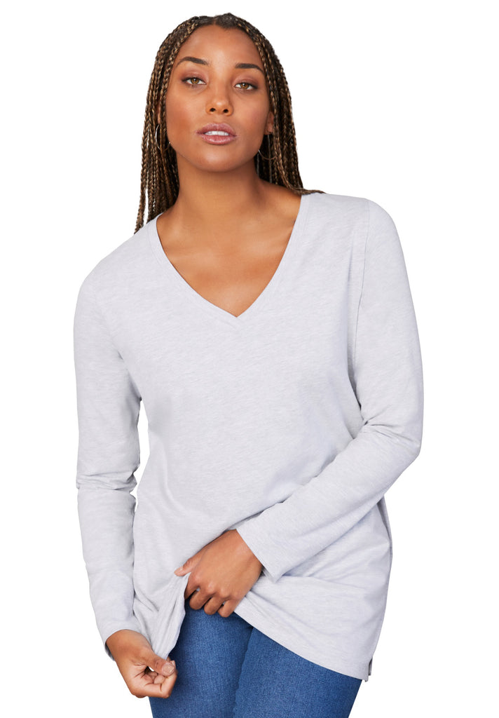 Long-Sleeve V-Neck + – Only One Tunic | June+Vie CurveWear