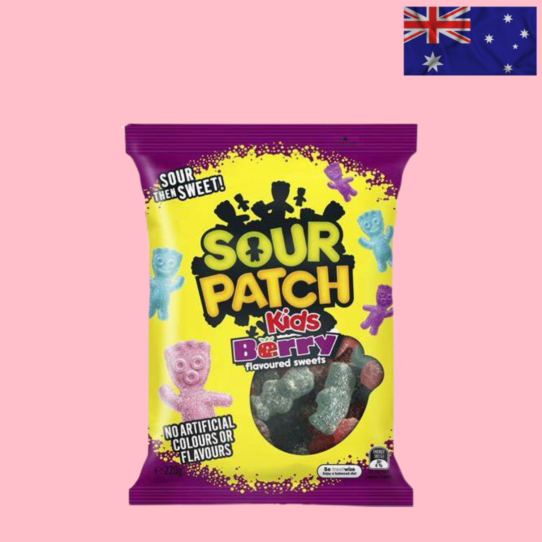 NEW Australian Sour Patch Kids Berry Peg Bag 170g