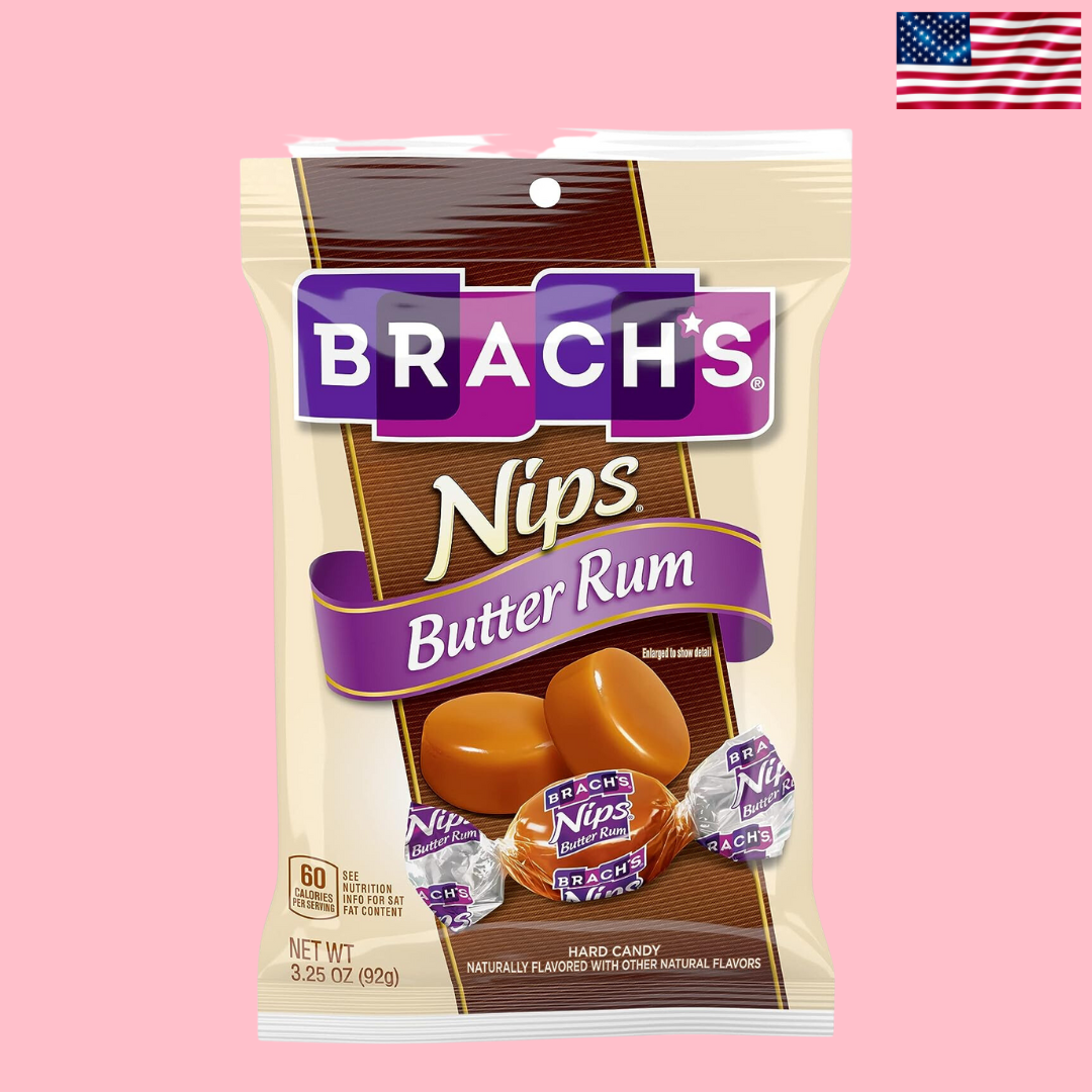 USA Brach’s Nips Butter Rum Peg Bag 99g