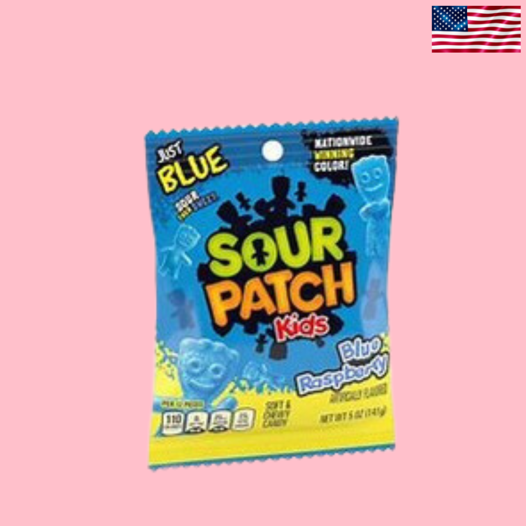 USA Sour Patch Kids Blue Raspberry Peg Bag 102g