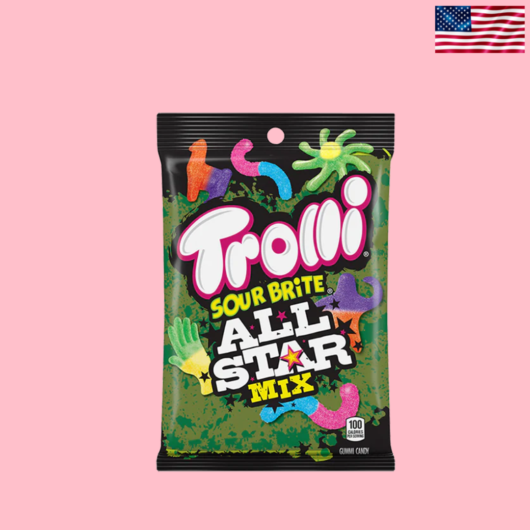 USA Trolli Sour Brite All Star Mix Peg Bag 120g