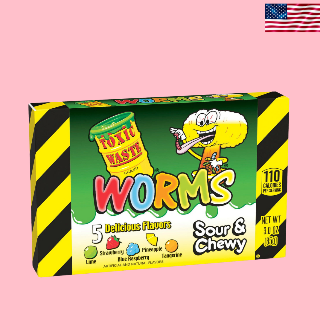 USA Toxic Waste Worms Theatre Box 85g