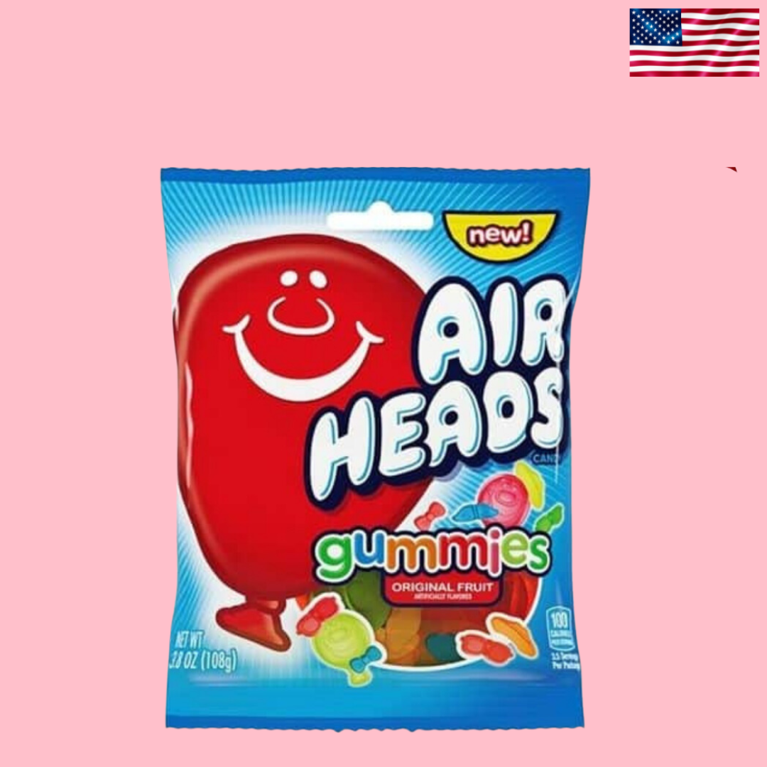 USA Airheads Gummies Original Fruit Peg Bag 108g