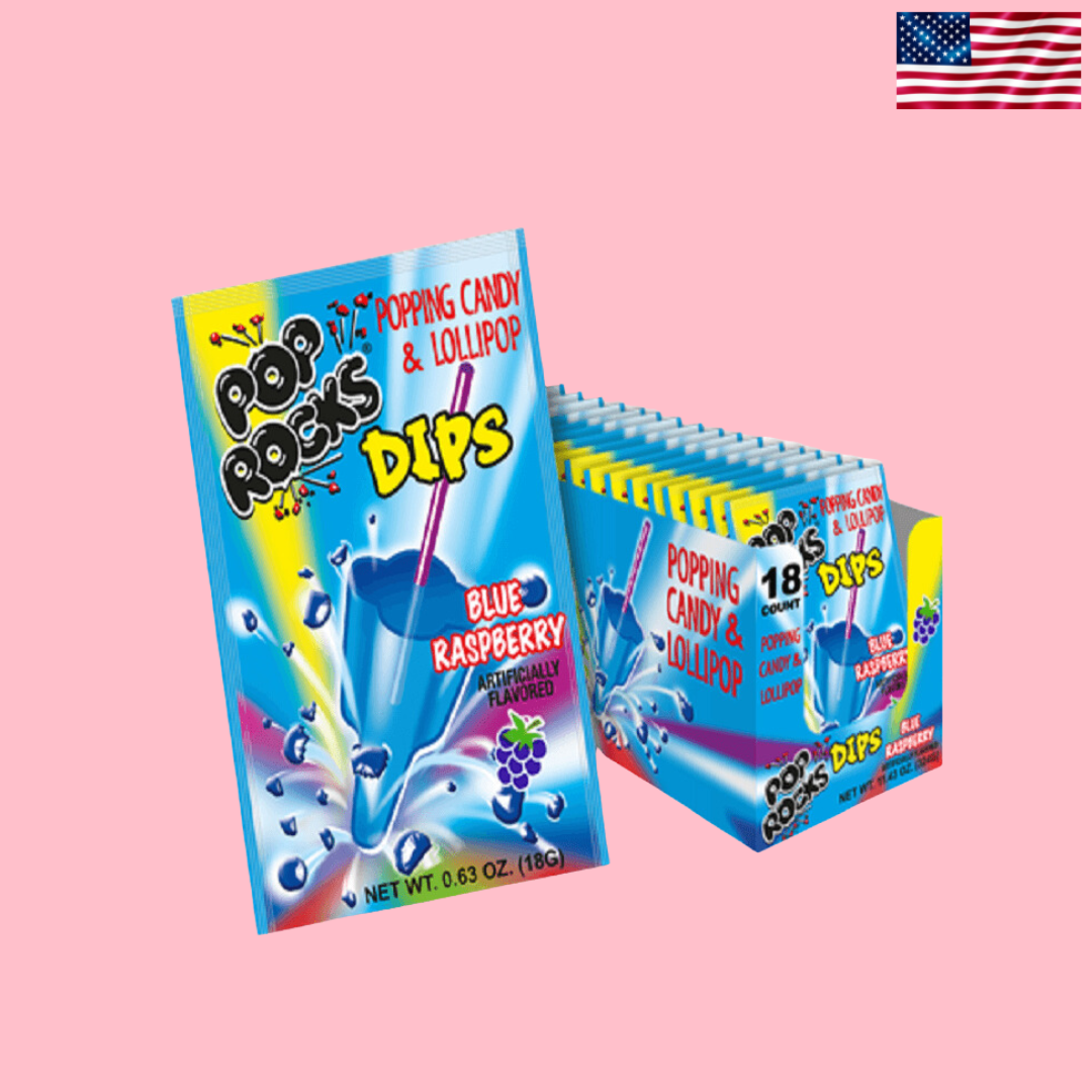 USA Pop Rocks Dips Blue Raspberry 18g