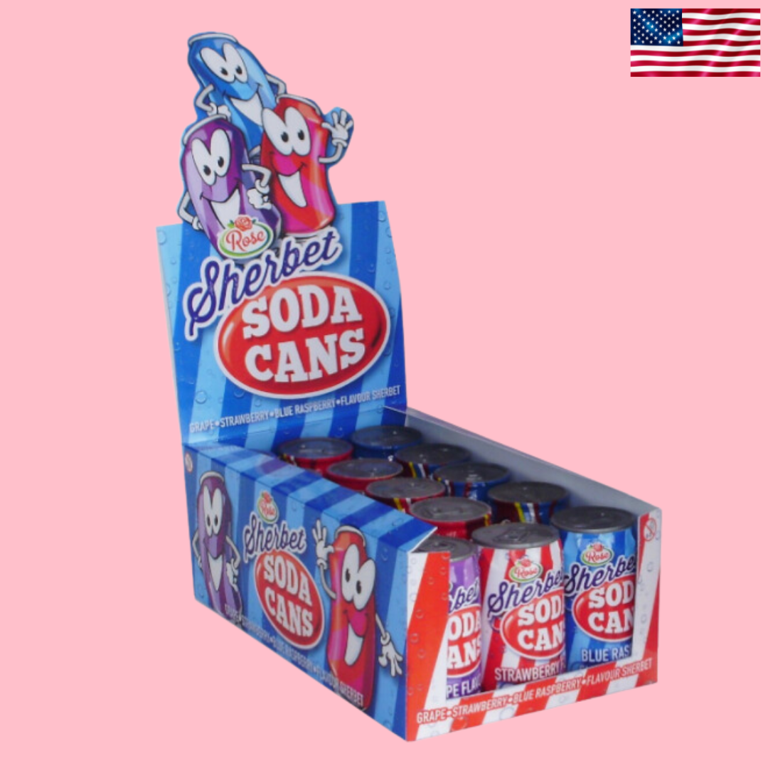 USA Rose Sherbet Soda Cans 35g