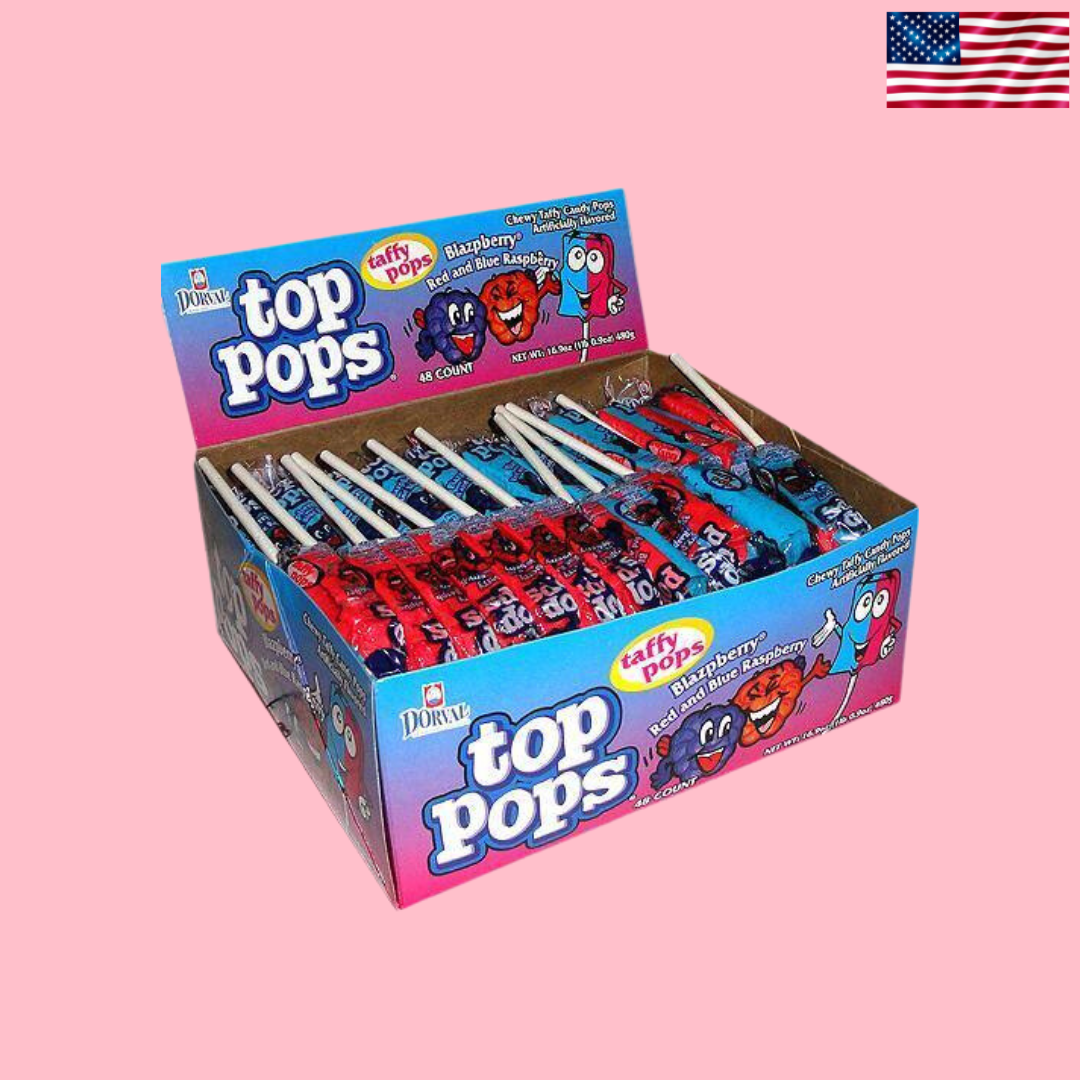 USA Top Pops Blazpberry Lollipop 7g