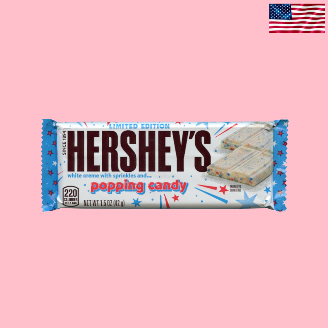 LIMITED EDITION USA Hershey’s White Creme with Popping Candy Chocolate Bar 43g