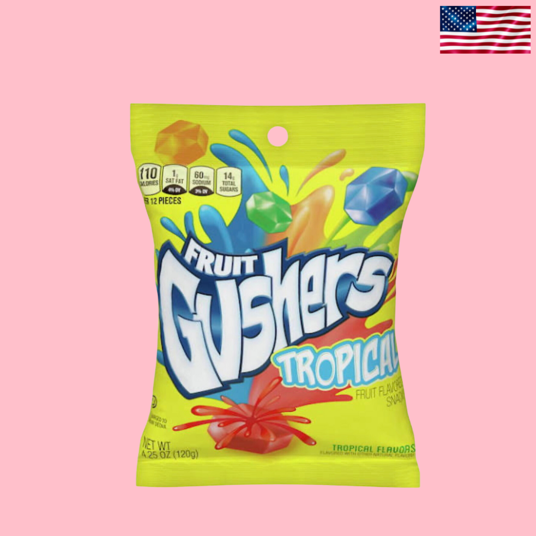 USA Fruit Gushers Tropical Flavour 120g