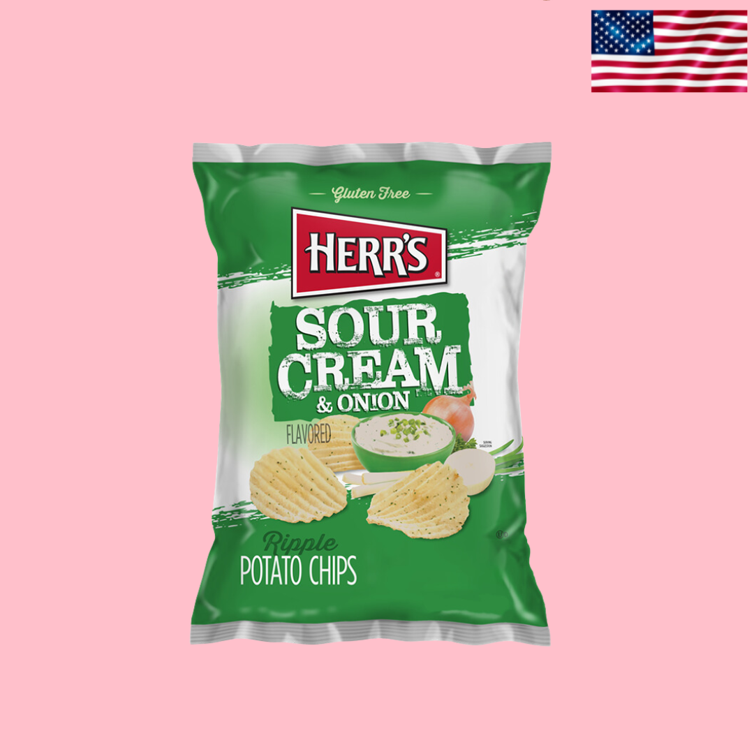 USA Herr’s Sour Cream & Onion Potato Chips 28g