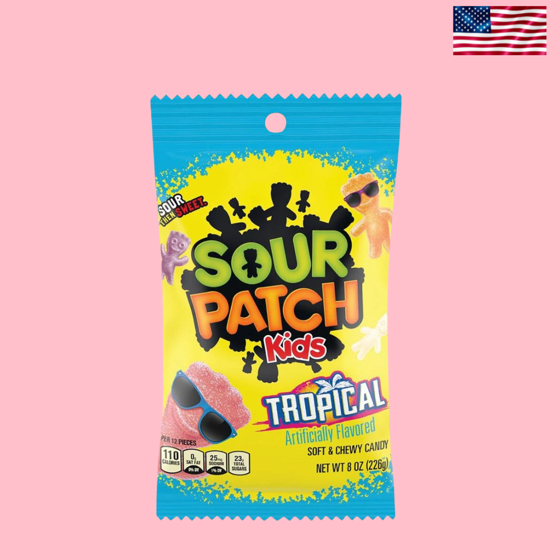 USA Sour Patch Kids Tropical Peg Bag 102g