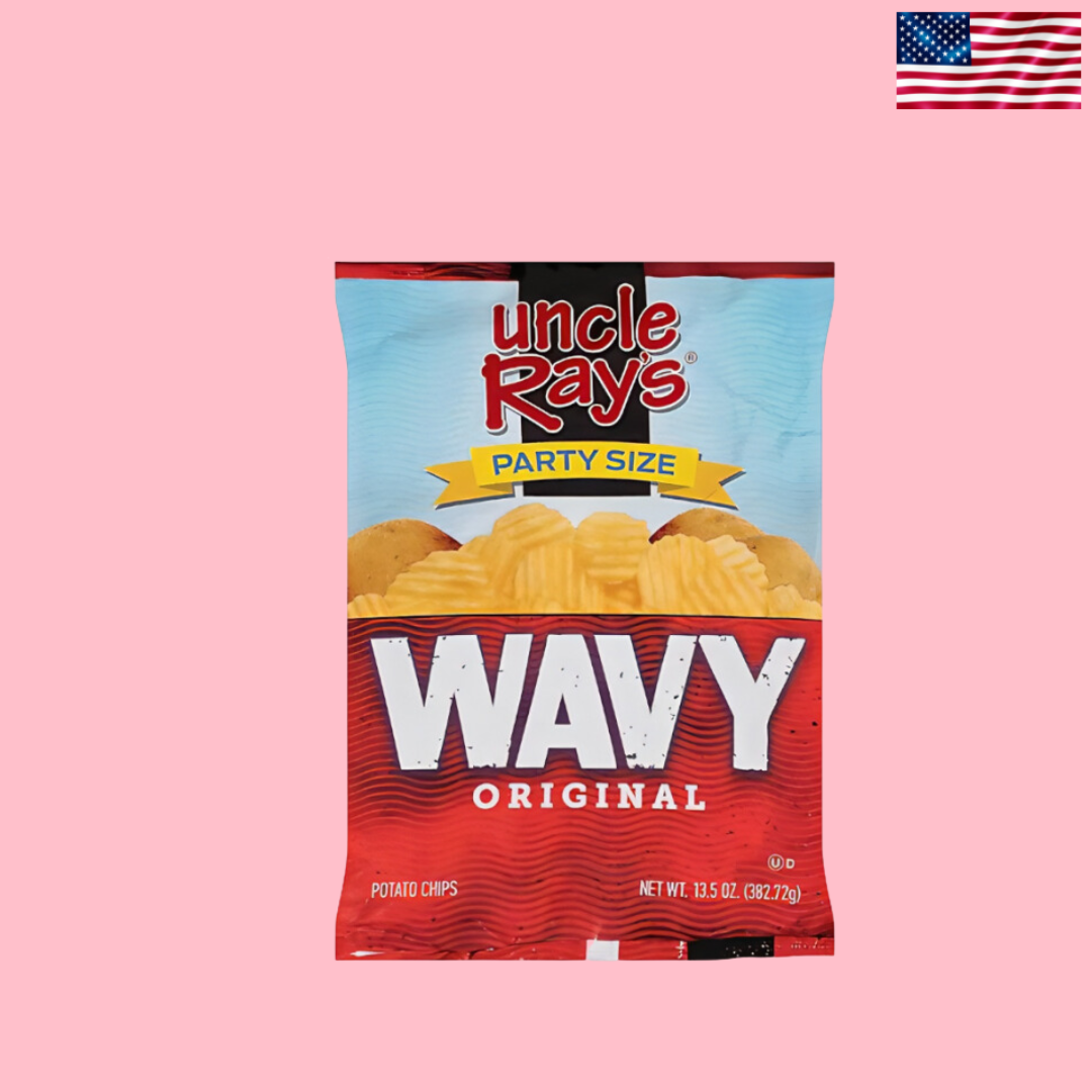 USA Uncle Ray’s Potato Chips Wavy Original PARTY SIZE 382g
