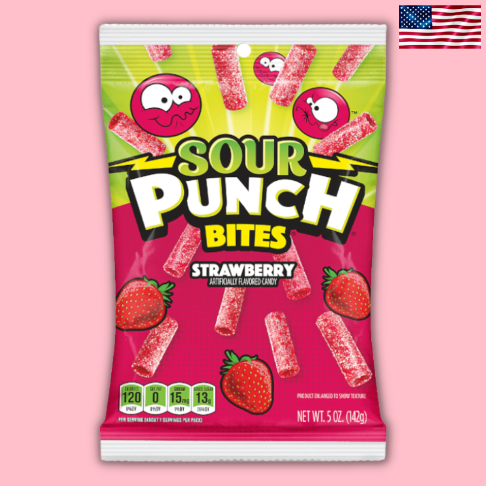 USA Sour Punch Strawberry Bites 142g