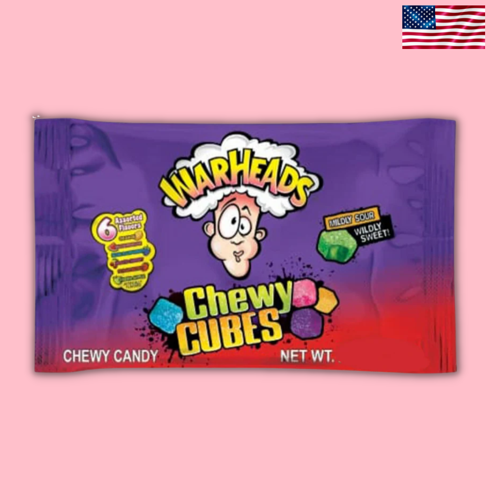 USA Warheads Sour Sweet & Fruity Chewy Cubes 57g