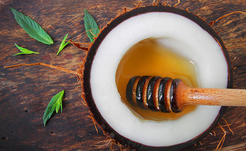 coconut and honey for dry hair