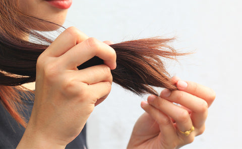 Woman With Dry Hair Ends