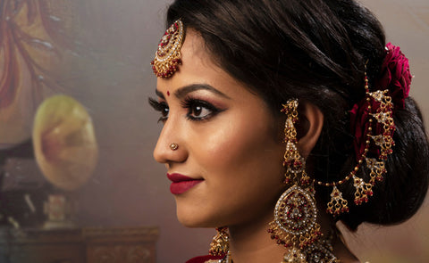 Indian BRIDAL Makeup , Bridal Makeup Hairstyle , Latest Indian Bridal  Makeup . Wedding Makeup Images Stock Photo, Picture and Royalty Free Image.  Image 165825129.