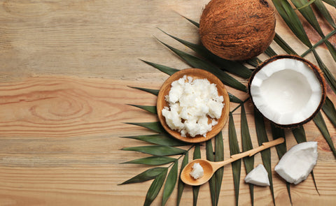 Coconuts On A  Table