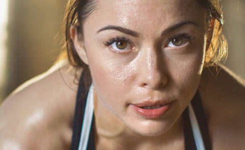 Woman Working Out Sweating