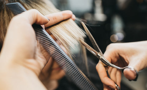 Woman Getting A Haircut