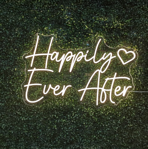 Happily Ever After - Neon Sign Hire Brisbane - Cue Signs