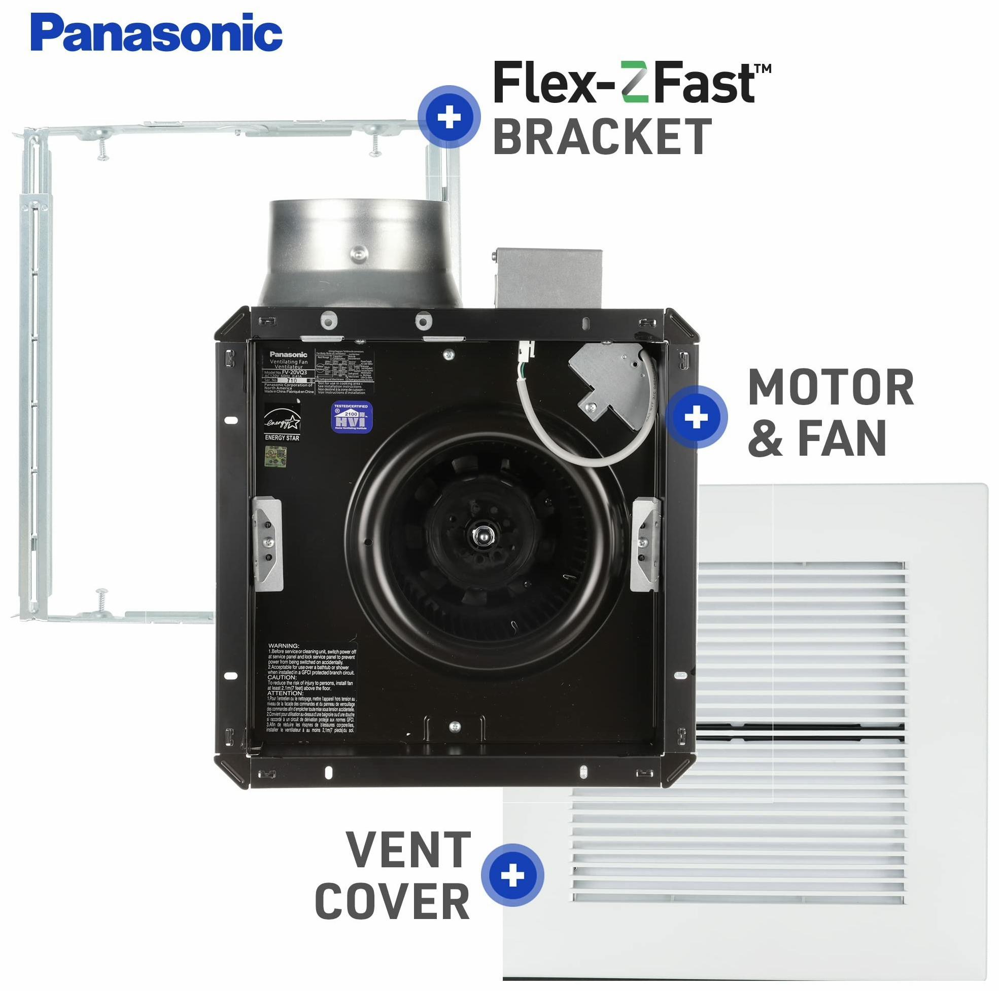 FV-20VQ3 WhisperCeiling Spot Ventilation Fan - 190 CFM - Quiet Ceiling Mount Bathroom Fan - White FV20VQ3 Panasonic - Image 5