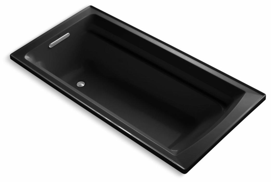 Archer 72" x 36" Drop-In Tub - Black Black 1125-7 Kohler