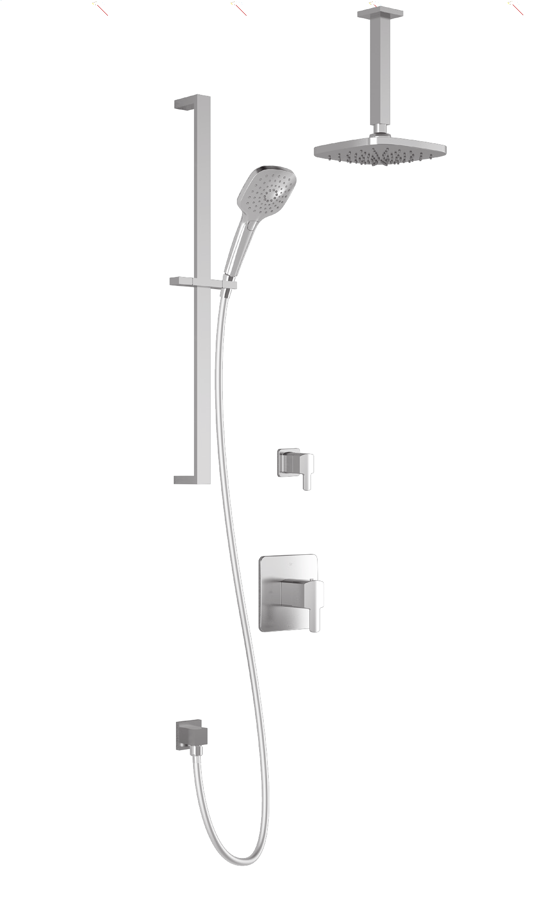 Grafik TD2 Thermostatic Shower System with Vertical Ceiling Arm - Chrome BF1431-110-001 Kalia