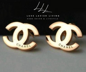 Chanel word pearl earrings – luxelavishliving
