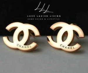 gold chanel earrings for women