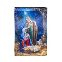 Holy Night Nativity Garden Flag - Presents of Mind
