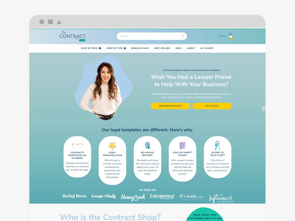 Digital Product Shop Examples - The Contract Shop