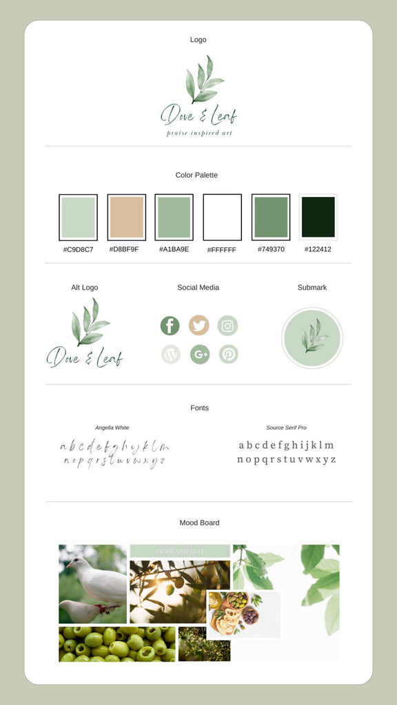 Dove and Leaf Brand Board