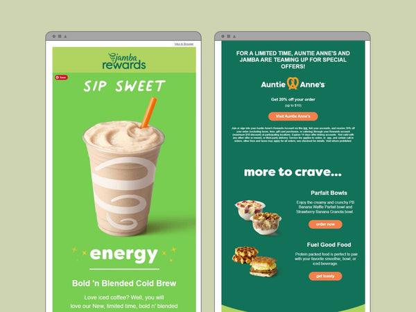 Winter Email Campaign Ideas - Jamba