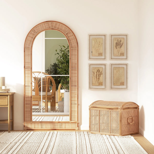 miroir rotin