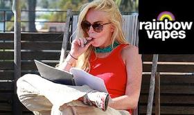 Lindsay Lohan vaping