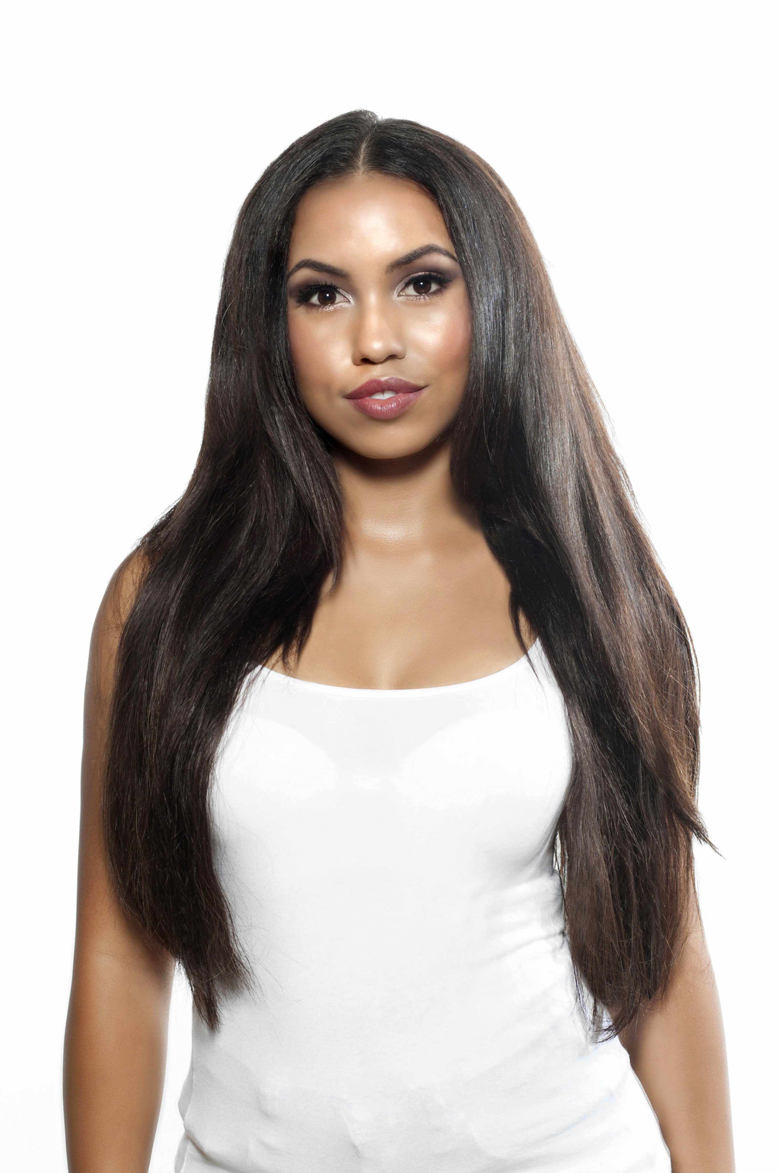 20 Inch Full Volume Clip in Hair Extensions 2 Dark Brown