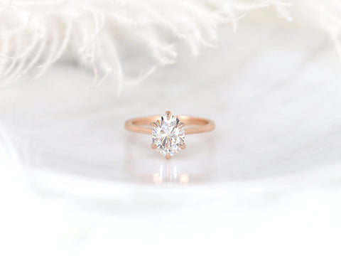 2ct Skinny Lexus 9x7mm 14kt Rose Gold Moissanite 6 Prong Oval Solitaire Ring,Minimalist Oval Engagement Ring,Talon Claw Prongs,Wedding Ring