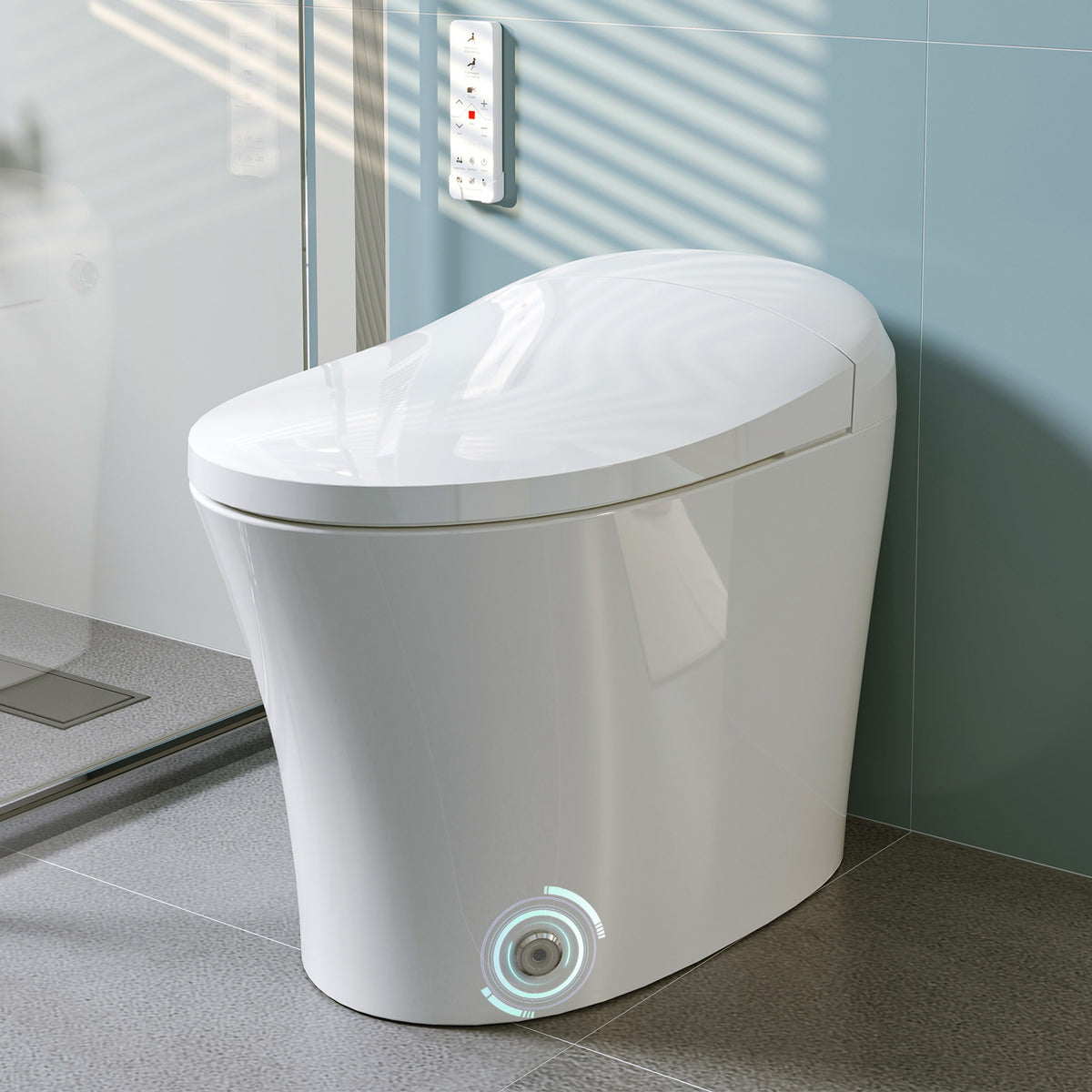 Ecofresh LED wc lighted Smart elongated U toilet seat Electric